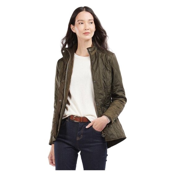 Barbour Dark Olive Green Cavalry Polarquilt Jacket - Picture 3 of 12